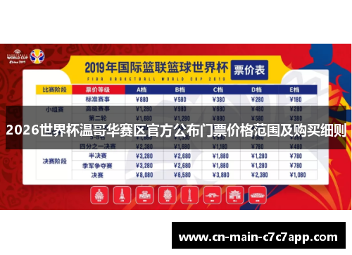 2026世界杯温哥华赛区官方公布门票价格范围及购买细则